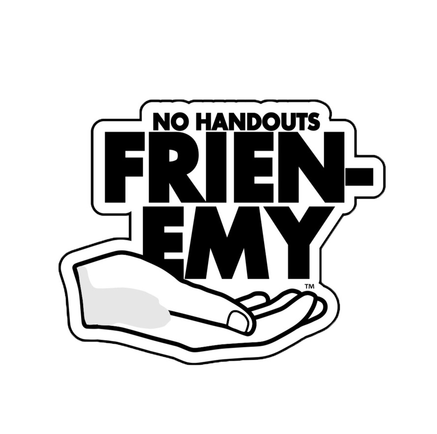 No Handouts FRNMY hand logo